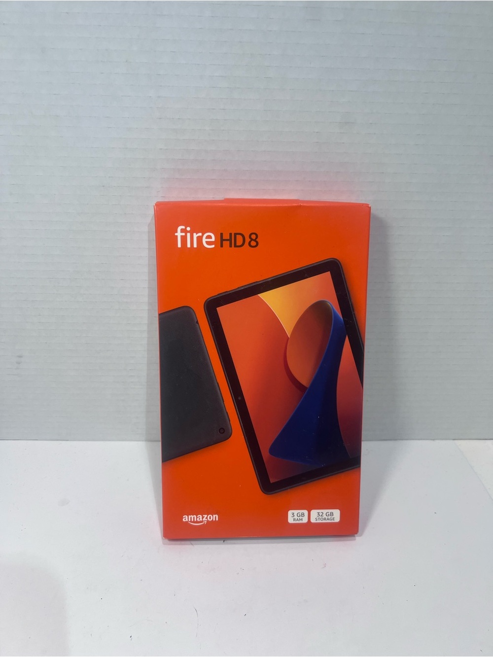 Amazon Fire HD 8 Tablet in Bright Orange Box